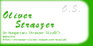 oliver straszer business card